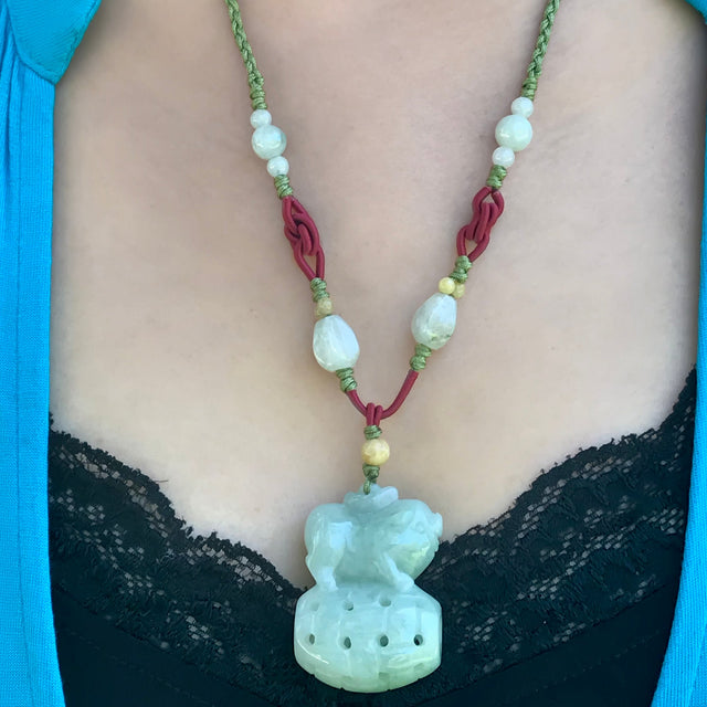 Harness the Power of Prosperity with Our Boar Jade NecklaceNecklacesSerenity Jade