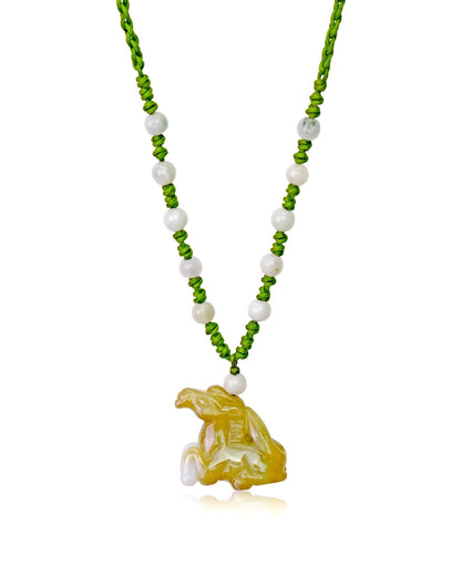 Handmade Jewelry Carved Jade Horse Necklace For Unisex Year Of The Horse Spiritual Birthday Gift