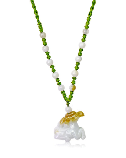 Horse Necklace For Unisex Year Of The Horse Carved Jade Horse Spiritual Gift For Meaningful Birthday Gift