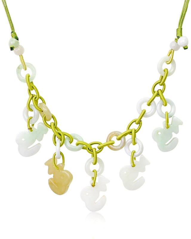 Harness the Unyielding Spirit of Capricorn with This Exquisite Hand - Carved Astrology Jade NecklaceNecklacesSerenity Jade
