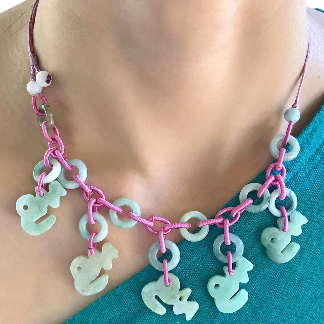 Harness the Unyielding Spirit of Capricorn with This Exquisite Hand - Carved Astrology Jade NecklaceNecklacesSerenity Jade