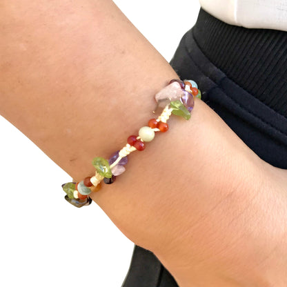 Colorful Gemstone Bracelet An Energy Stone Bracelets For Women Multi Gem Bracelet For Love And Positive Energy