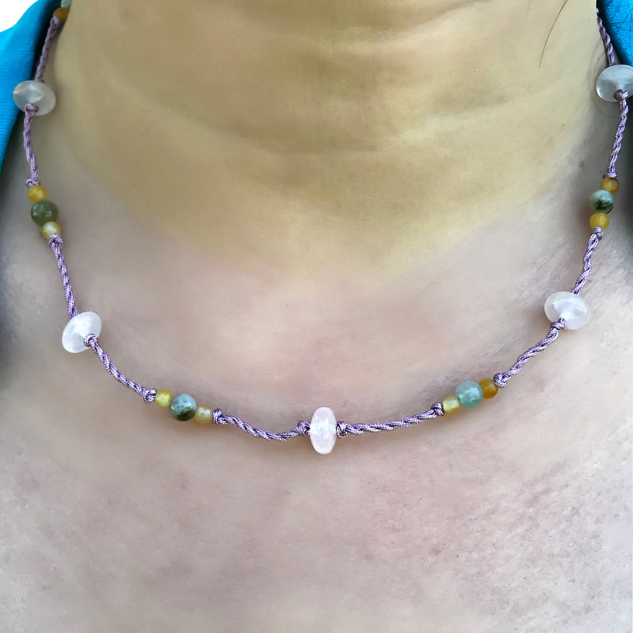 Indulge in Natural Elegance with the Rose Quartz Gemstone Pendant NecklaceNecklacesSerenity Jade