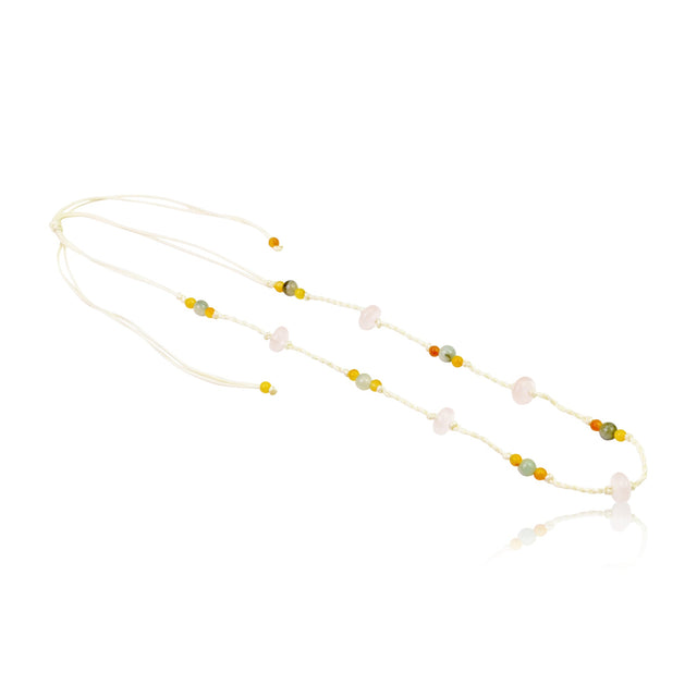 Indulge in Natural Elegance with the Rose Quartz Gemstone Pendant NecklaceNecklacesSerenity Jade