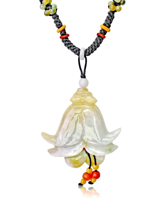 Tall Bell Flower a Birthday Month Flower Necklace for Women Chunky Flower Necklace Anniversary Gift