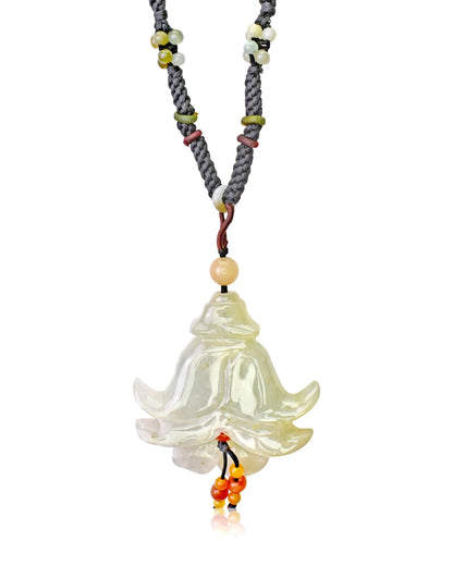 Tall Bell Flower a Birthday Month Flower Necklace for Women Chunky Flower Necklace for Hope and Renewal Anniversary Gift