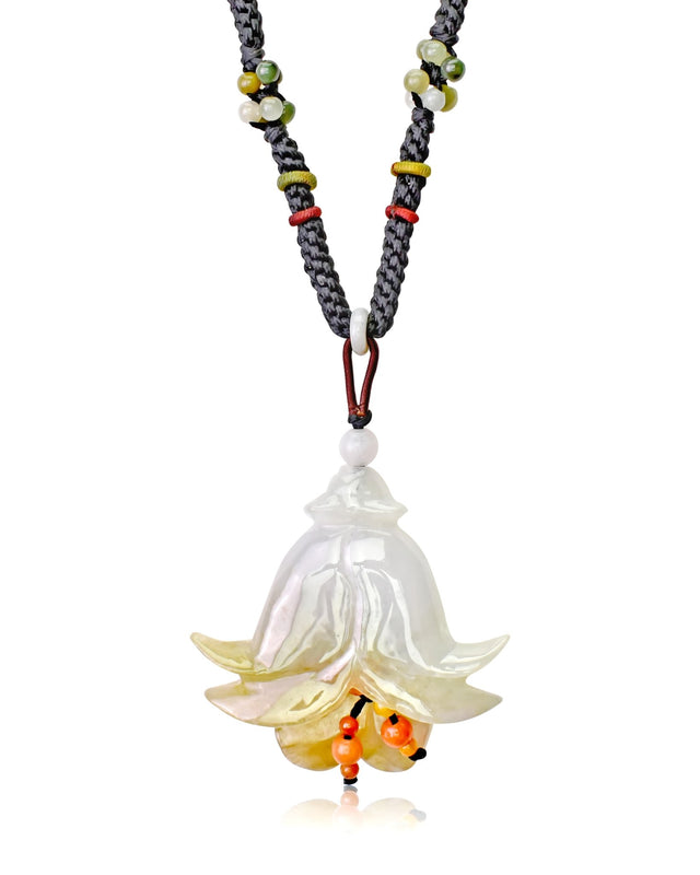 Handmade Tall Bell Flower a Birthday Month Flower Necklace for Women Chunky Flower Necklace for Hope Perfect Anniversary Gift
