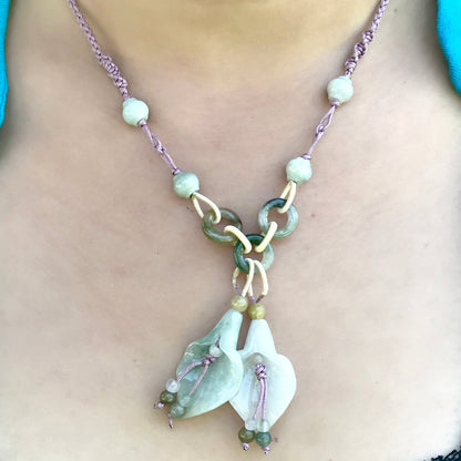 Women Purple Bell Flowers a Purple Flower Necklace for Her Necklace for Girlfriend Anniversary Gift for Spiritual Self-Love