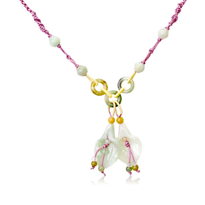 Purple Bell Flowers a Purple Flower Necklace Uplifting Necklace for Girlfriend Anniversary Gift for Spiritual Self-Love