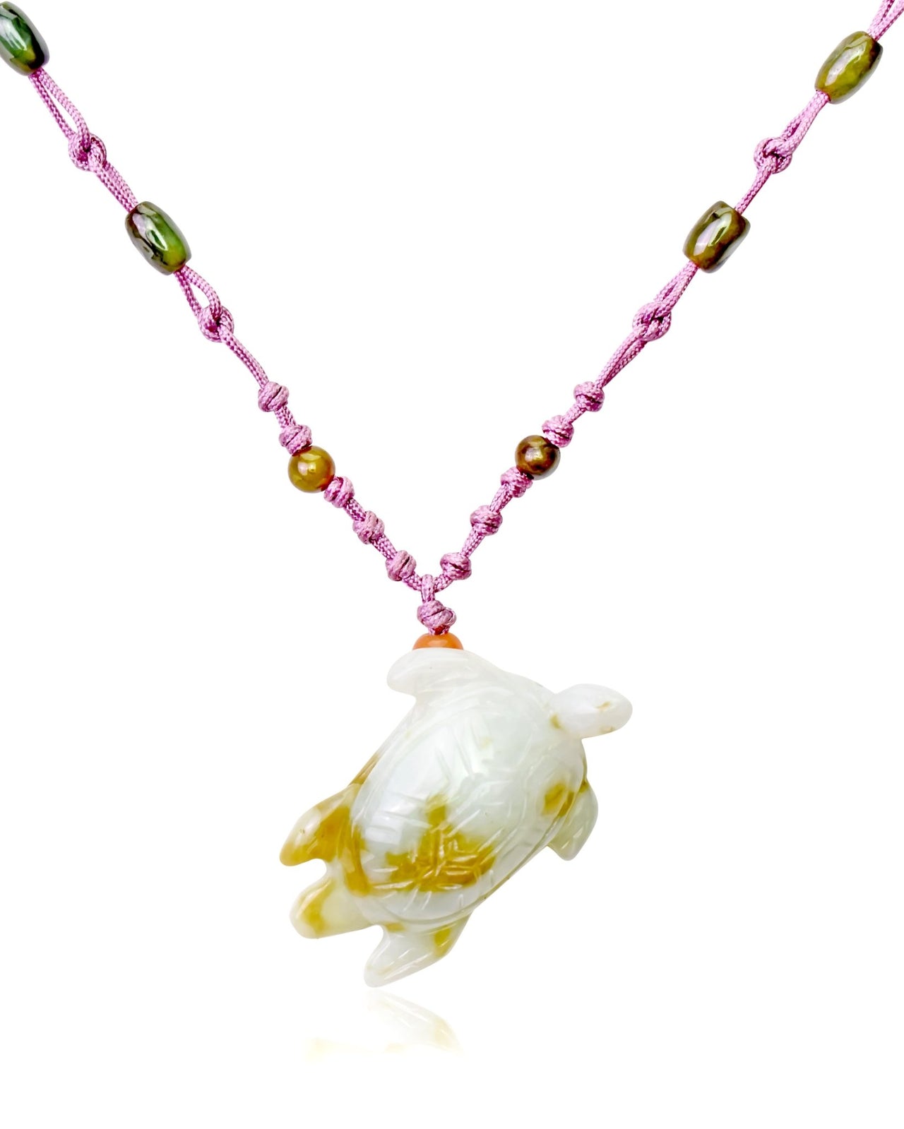 Turtle Pendant with Jade Unisex Handmade Jewelry for Friends, Birthday Gift or Valentine’s Surprise