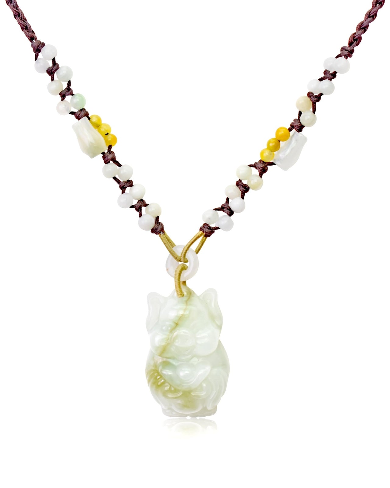 Invite Wealth and Prosperity with the Boar Holding Ingot Jade Pendant NecklaceNecklacesSerenity Jade