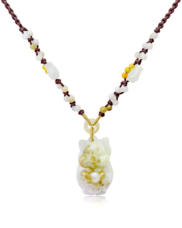 Invite Wealth and Prosperity with the Boar Holding Ingot Jade Pendant NecklaceNecklacesSerenity Jade