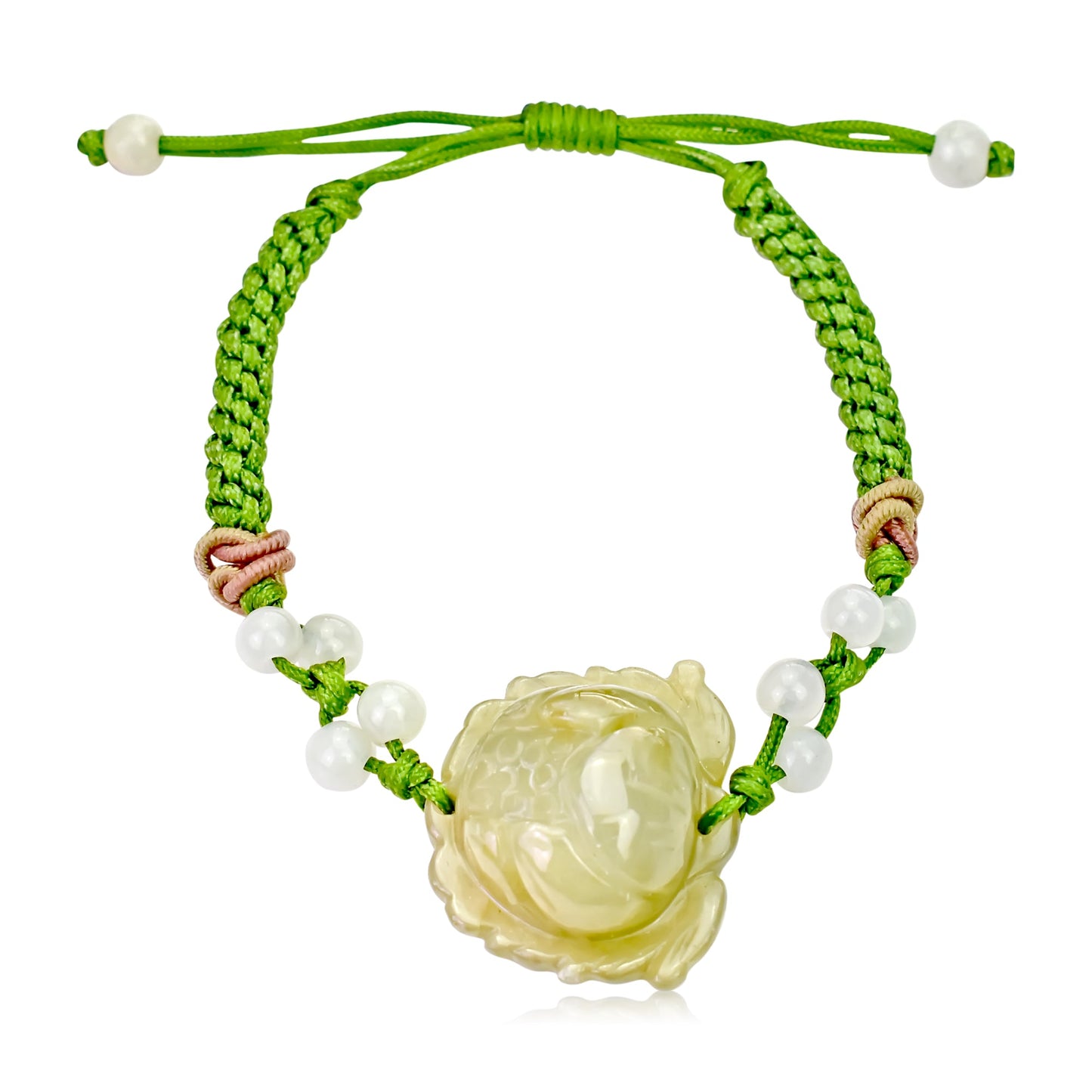 Jade Bracelet for July Birth Month Birthday Gift for Her Handmade Bracelet with Lotus Flower Bracelet For Birthday and AnniversaryBraceletsSerenity Jade