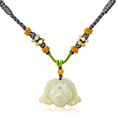 Men Lotus Flower Pendant a July Birth Flower Necklace Father's Day Lotus Flower For Purity, and Spiritual Enlightenment