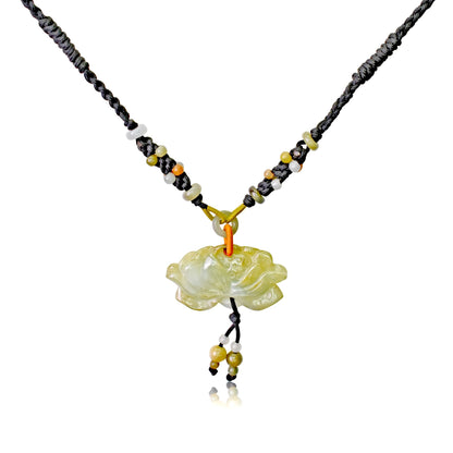 Lotus Flower Necklace a Pendant Lotus for Her White Lotus Pendant Birthday Gift for Spiritual Growth