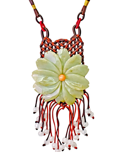 Daisy Choker a Daisy Chain Jewelry for Women Jade Necklace Elegant Birthday or Anniversary Gift