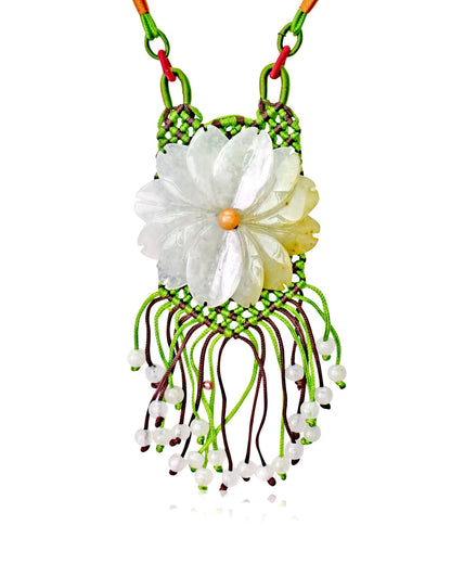 Daisy Chain Jewelry for Women Jade Necklace Elegant Birthday or Anniversary Gift
