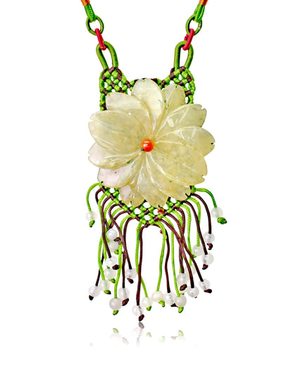 Handcrafted Daisy Choker a Daisy Chain Jewelry for Women Jade Necklace Elegant Birthday or Anniversary Gift