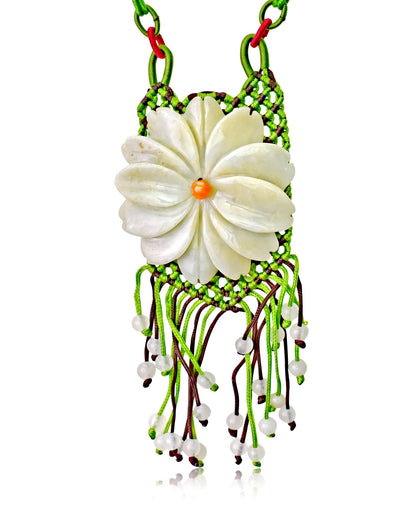 Handmade Daisy Choker a Daisy Chain Jewelry for Women Jade Necklace Elegant Birthday or Anniversary Gift