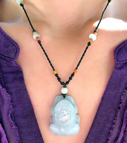 Women Jade Frog Necklaces a Frog Pendant Necklaces for Renewal and Inner Balance Thoughtful Birthday Gift