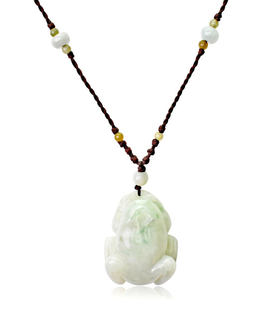 Men Jade Frog Necklaces a Frog Pendant Necklaces for Renewal and Inner Balance Thoughtful Birthday Gift