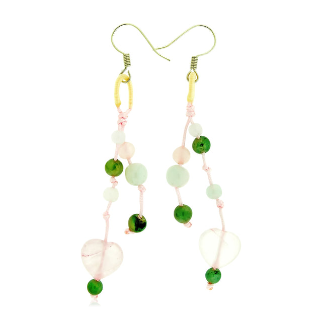 Let the Heart Shaped Gem Speak for You with this Gemstone EarringsEarringsSerenity Jade