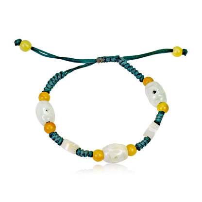 White Jade a Jade Lucky Bracelet Spiritual Beads Bracelet For Her Bracelets Spiritual Calm Strength Birthday Gift