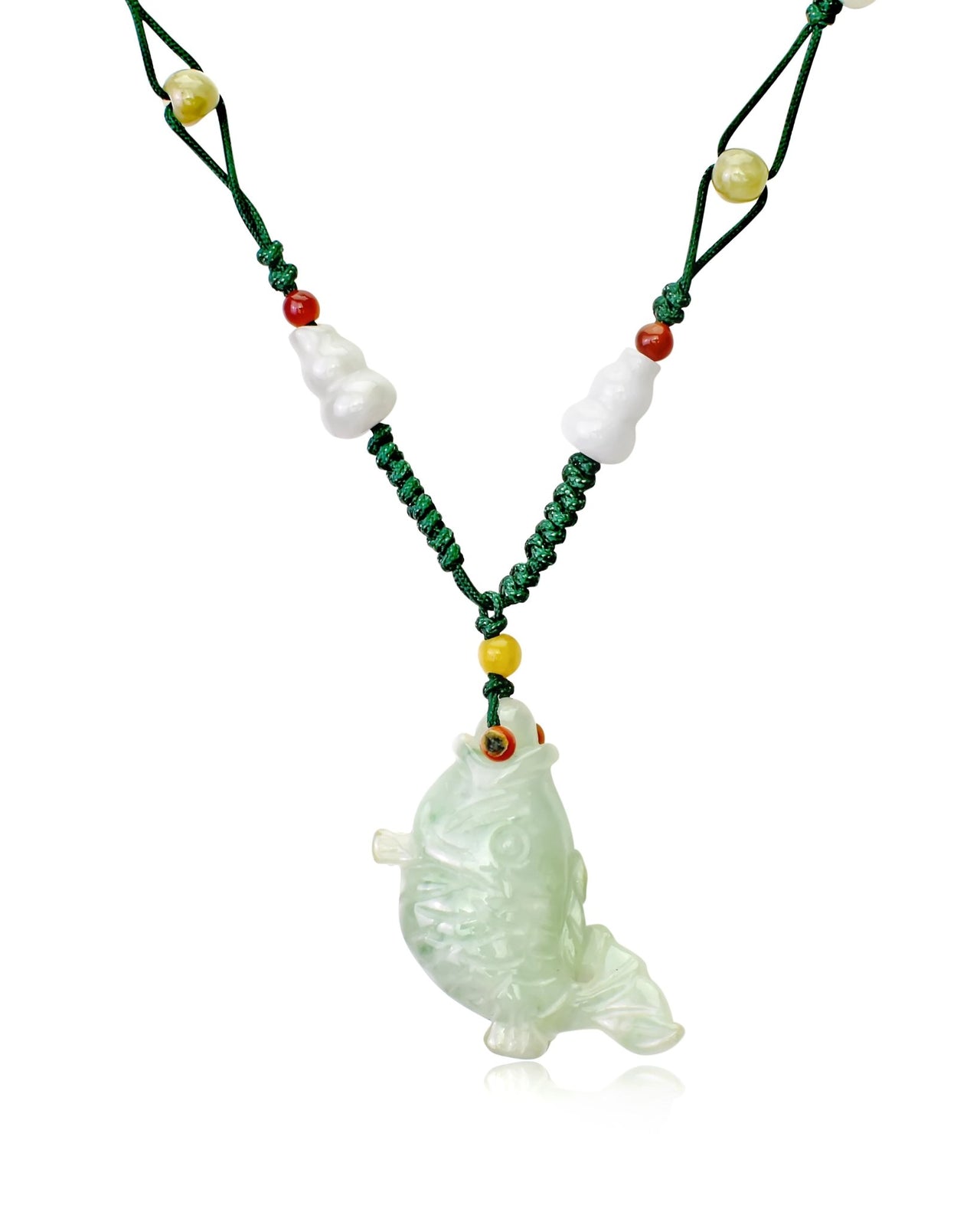 Luxurious Jade Fish Necklace Pendant for Wealth and ProsperityNecklacesSerenity Jade