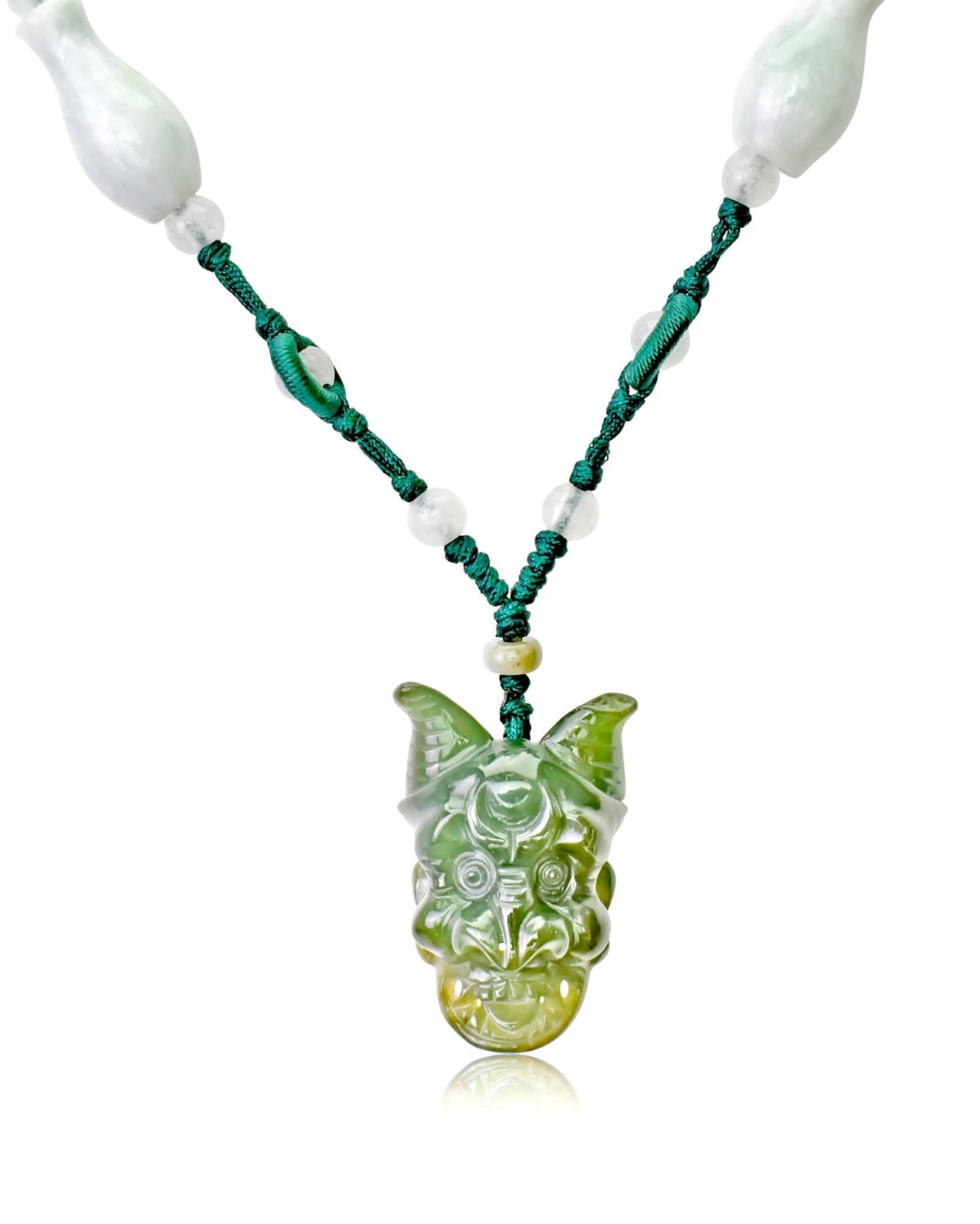 Make a Bold Entrance with the Opera Mask Jade Pendant NecklaceNecklacesSerenity Jade