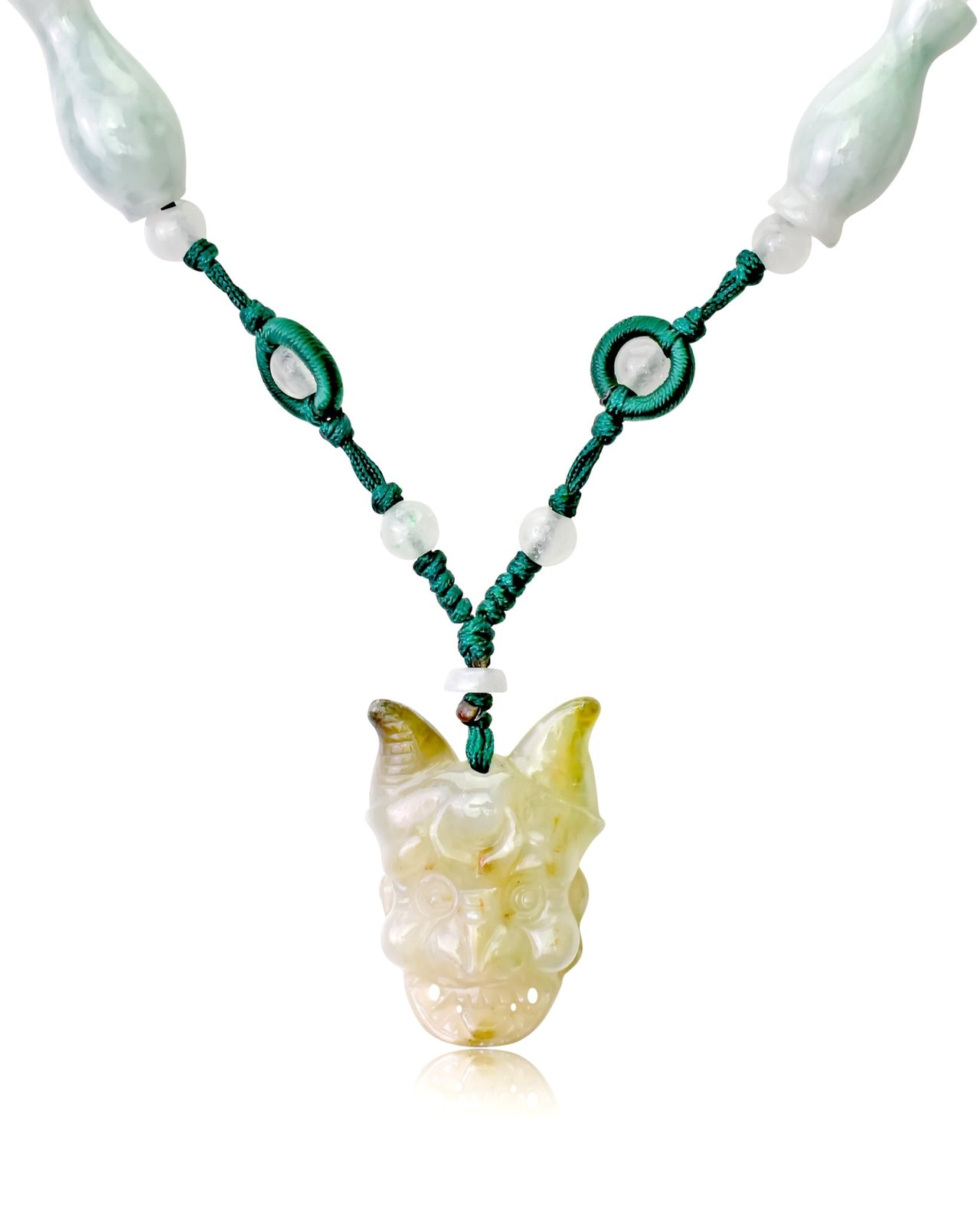 Make a Bold Entrance with the Opera Mask Jade Pendant NecklaceNecklacesSerenity Jade