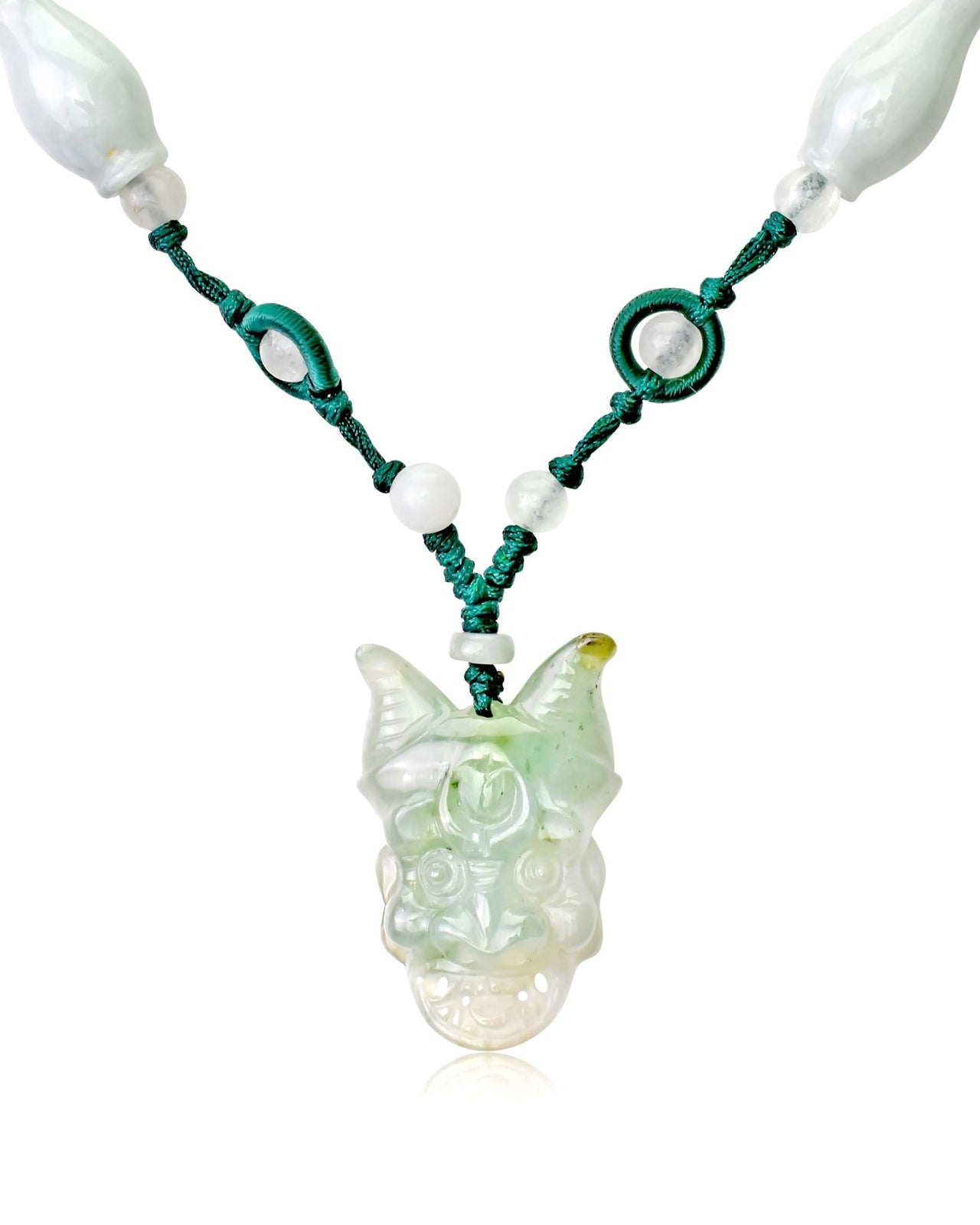 Make a Bold Entrance with the Opera Mask Jade Pendant NecklaceNecklacesSerenity Jade