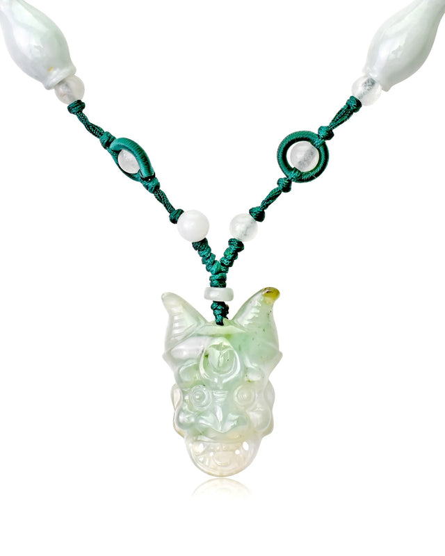 Make a Bold Entrance with the Opera Mask Jade Pendant NecklaceNecklacesSerenity Jade