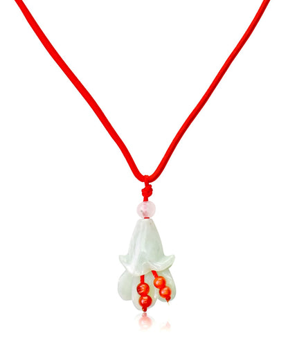 Spotted Bellflowers a Flower Stone Necklace for Women Handmade Jewelry Anniversary Gift for Calmness and Inner Peace
