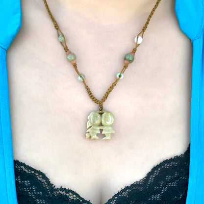 Women Cute Doll Necklace a Relationship Necklaces a Custom Couple Necklaces Valentine's Day Love Gift