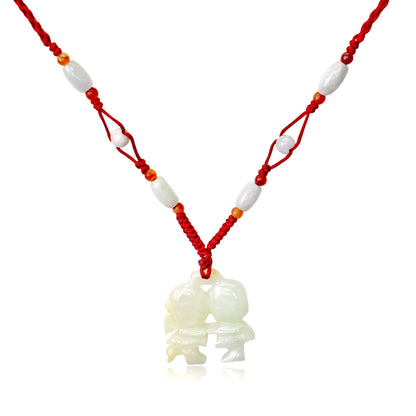 Cute Doll Necklace a Relationship Necklaces a Custom Couple Necklaces Valentine's Day Celebration
