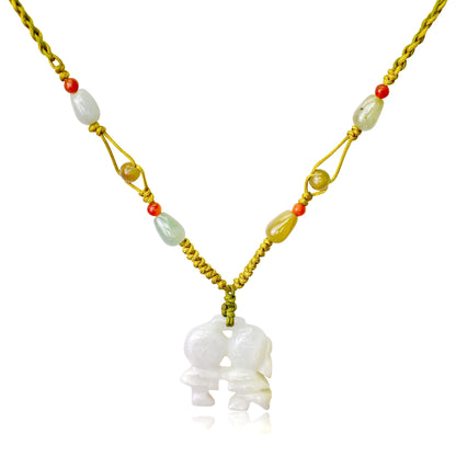 White Jade Cute Doll Necklace a Relationship Necklaces a Custom Couple Necklaces Valentine's Day Love Gift
