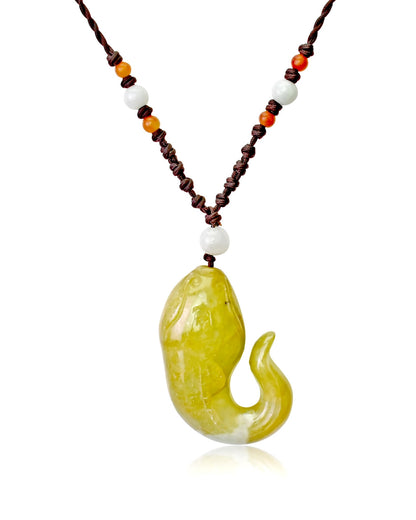 Electric Eel Mens Jade Pendant Eel for Adaptability and Life Flow Heartfelt Father’s Day or Birthday Gift
