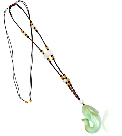 Electric Eel Mens Jade Pendant Eel for Adaptability and Life Flow Heartfelt Birthday Gift