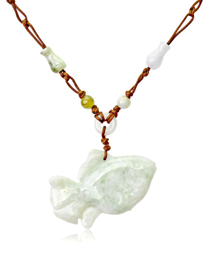 Men Clownfish a Designer Clownfish in Real Jade Pendant for Unisex Lovely Birthday or Anniversary Gift