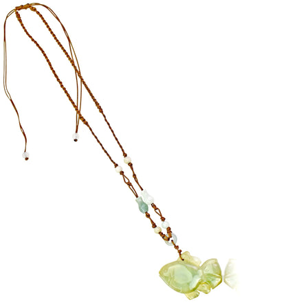 Clownfish a Designer Clownfish in Real Jade Pendant for Unisex Lovely Mother's Day or Father's Day Gift