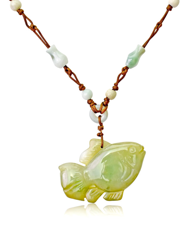 Clownfish a Designer Clownfish in Real Jade Pendant for Unisex Lovely Birthday or Anniversary Gift