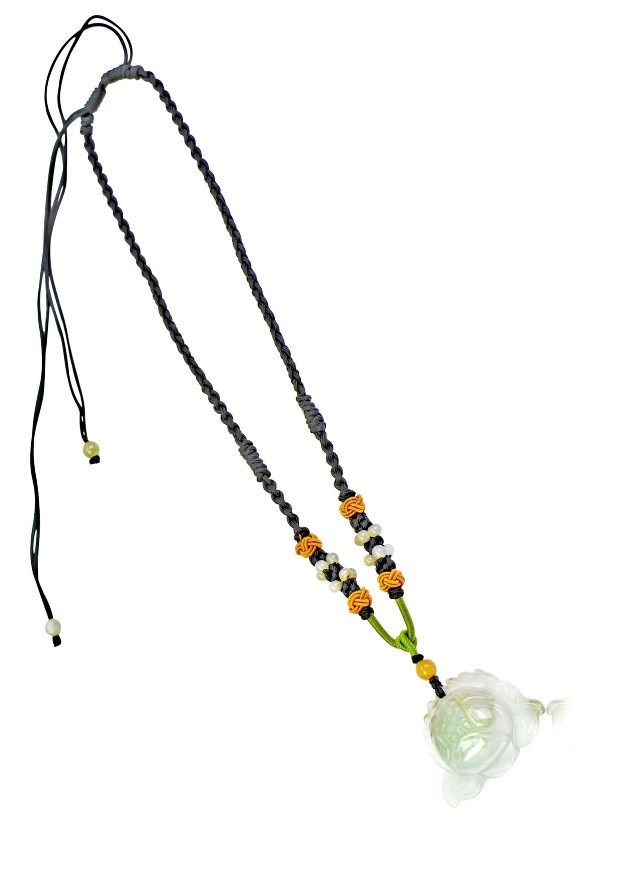 Necklace Lotus Flower Gift for Friend Handmade Jewelry Jade Pendant Lotus Birthstone Necklace for Birthday Gift Lotus Flower Pendant Necklace For Spiritual PracticeNecklacesSerenity Jade