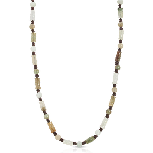 Look Elegant in this Calming Bamboo Handmade Jade Necklace