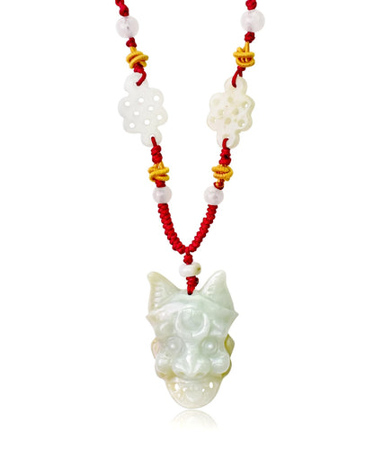 Spiritual Jade Face Mask A Handcrafted Mens Jewelry For Him Unique Statement Necklaces Birthday Gift Bold Artistic Symbolism