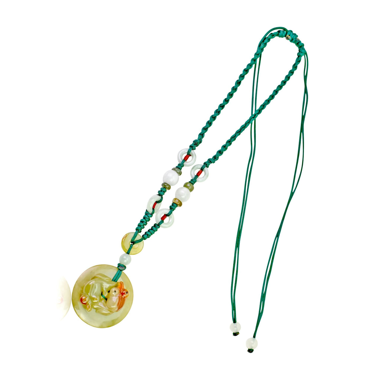 PI and Fish Jade Pendant Necklace for Attracting Wealth and AbundanceNecklacesSerenity Jade