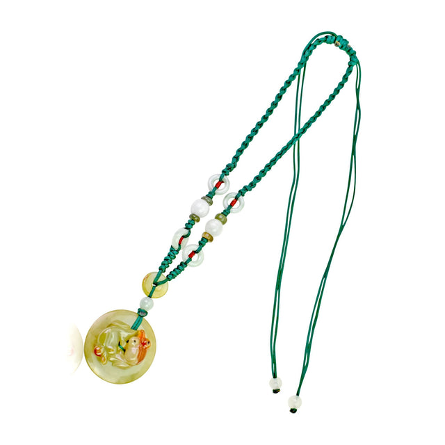 PI and Fish Jade Pendant Necklace for Attracting Wealth and AbundanceNecklacesSerenity Jade