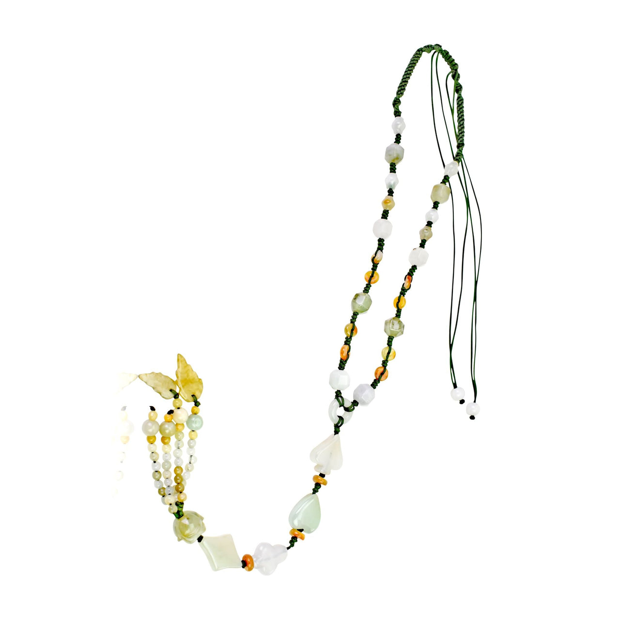 Playing Card Symbol Jade Pendant Necklace with TasselsNecklacesSerenity Jade