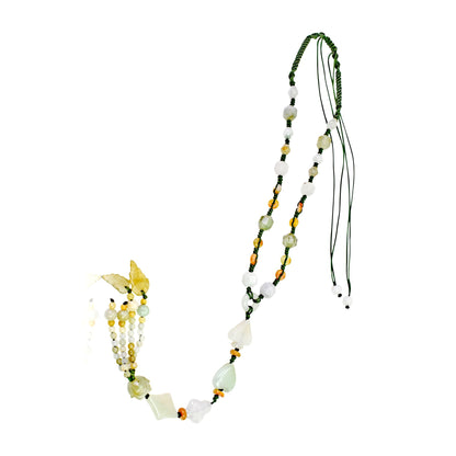 Playing Card Symbol Jade Pendant Necklace with TasselsNecklacesSerenity Jade