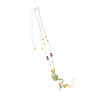 Elegant Necklace with Sunflower Necklace Pendant for Her Flower Gemstone Necklace Unforgettable Birthday Gift