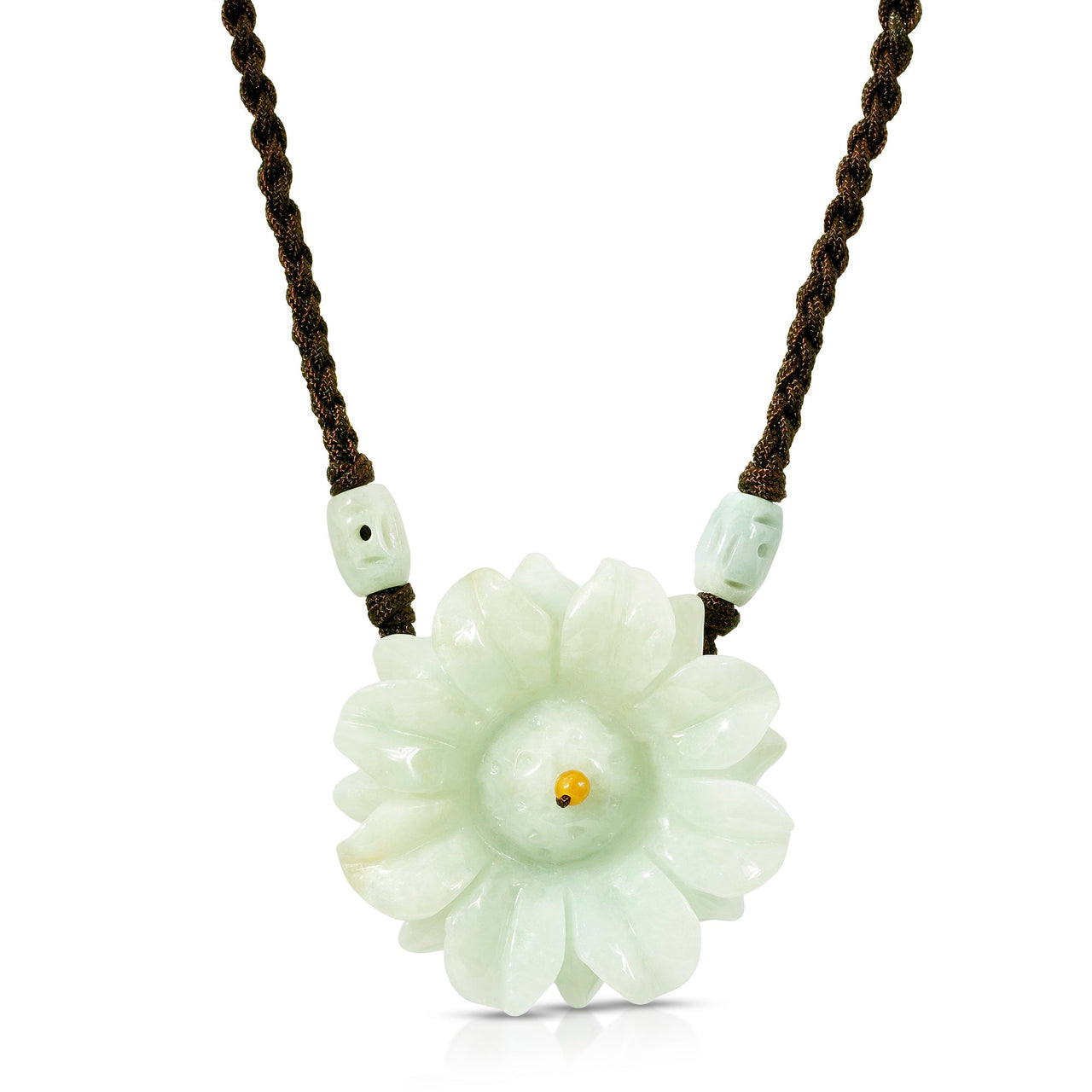 Radiate Joy with the Sunflower Floral Jade Pendant NecklaceNecklacesSerenity Jade
